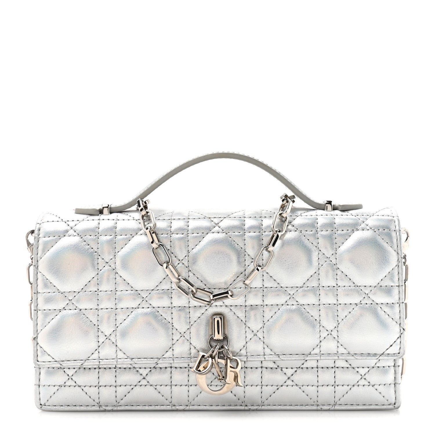 Christian Dior Iridescent Metallic Lambskin Cannage Mini My Dior