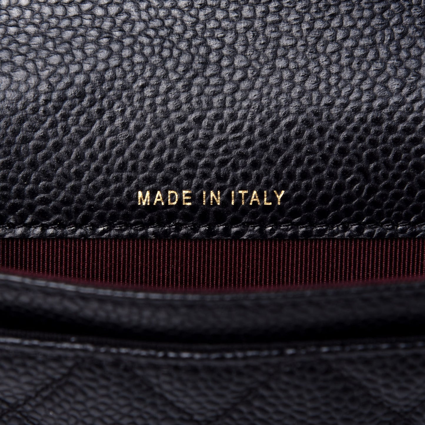 Caviar Quilted Flap Card Holder Wallet Black