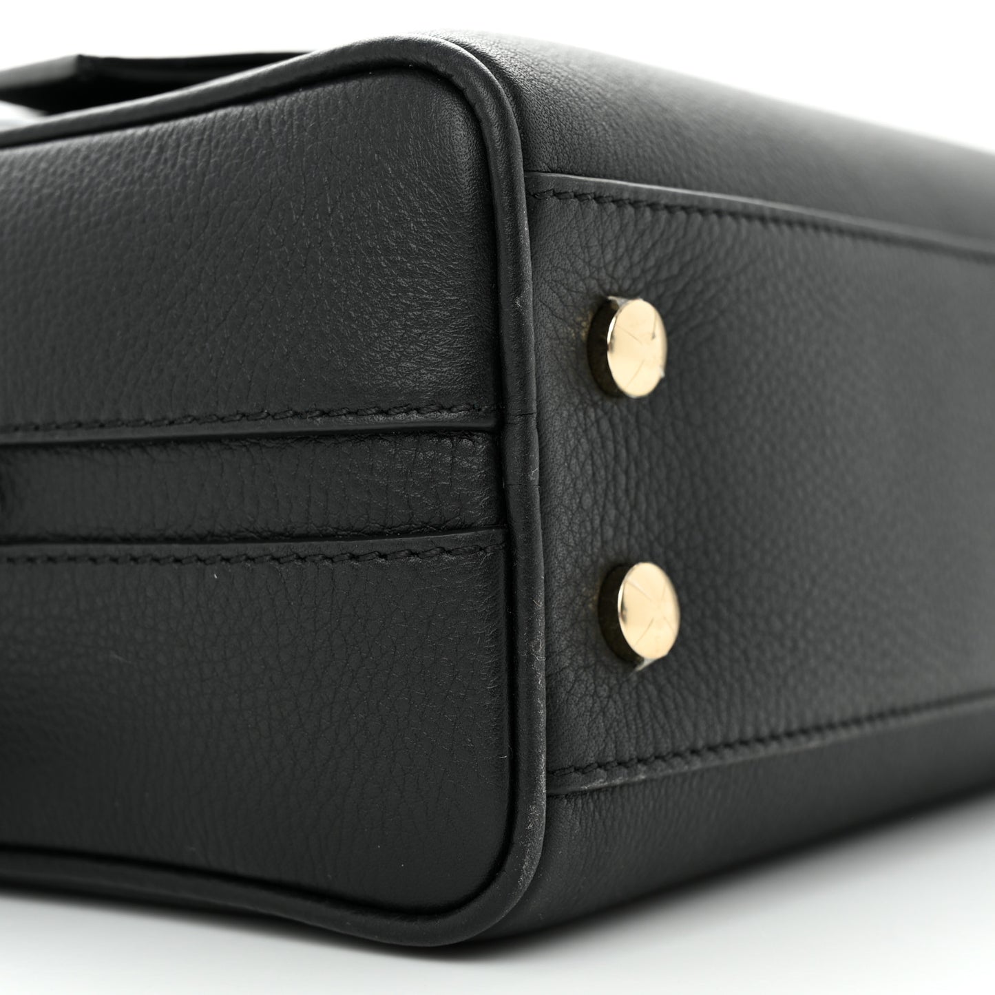 Soft Grain Calfskin Half Cube Bag Black