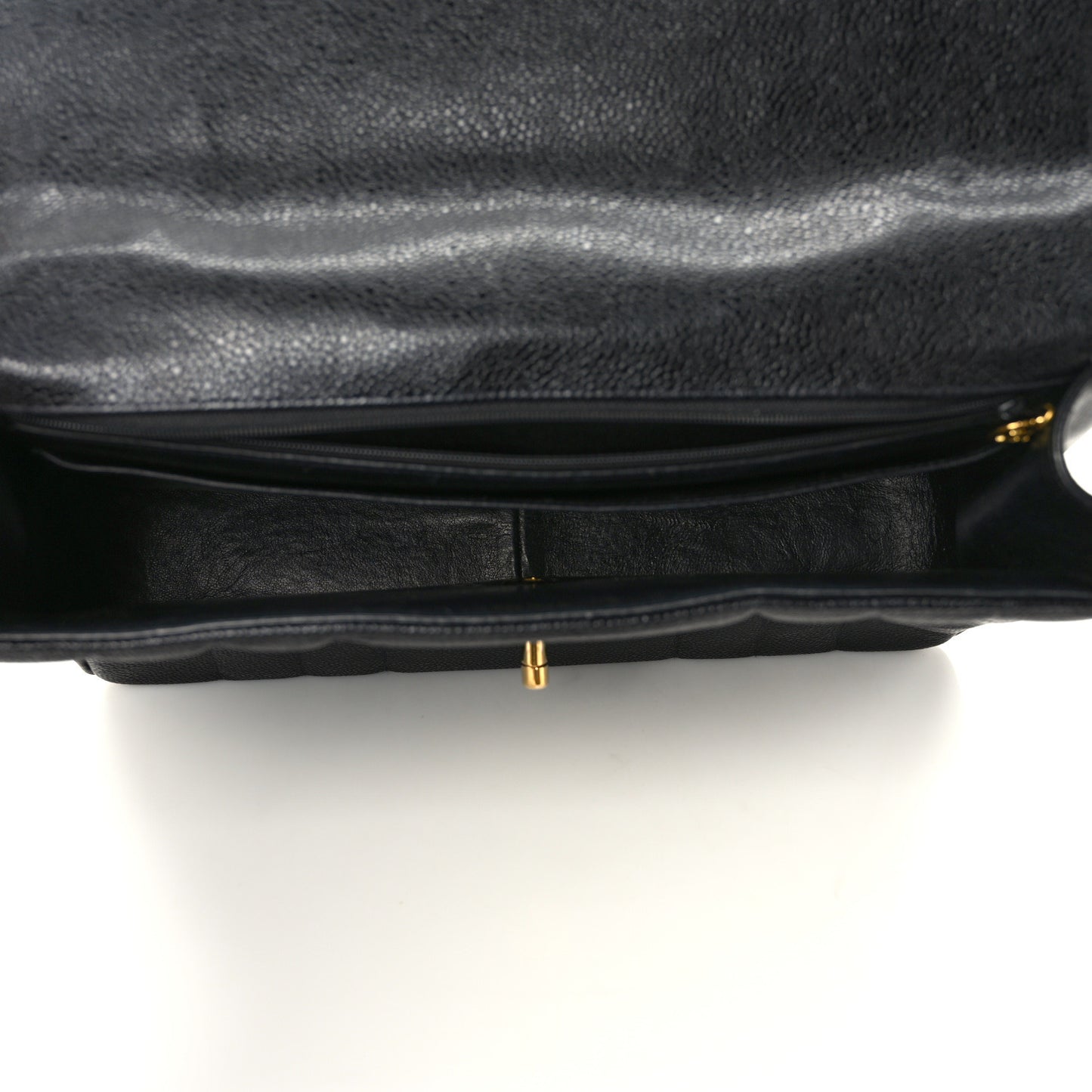 Caviar Vertical Quilted Kelly Flap Bag Black