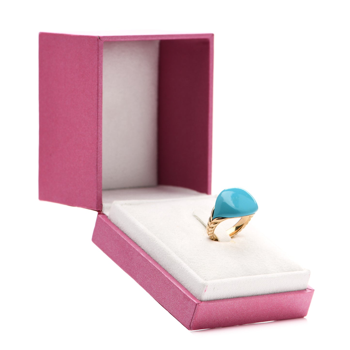 18K Yellow Gold Bubblegum Pinky Peppermint Scented Ring 49 5