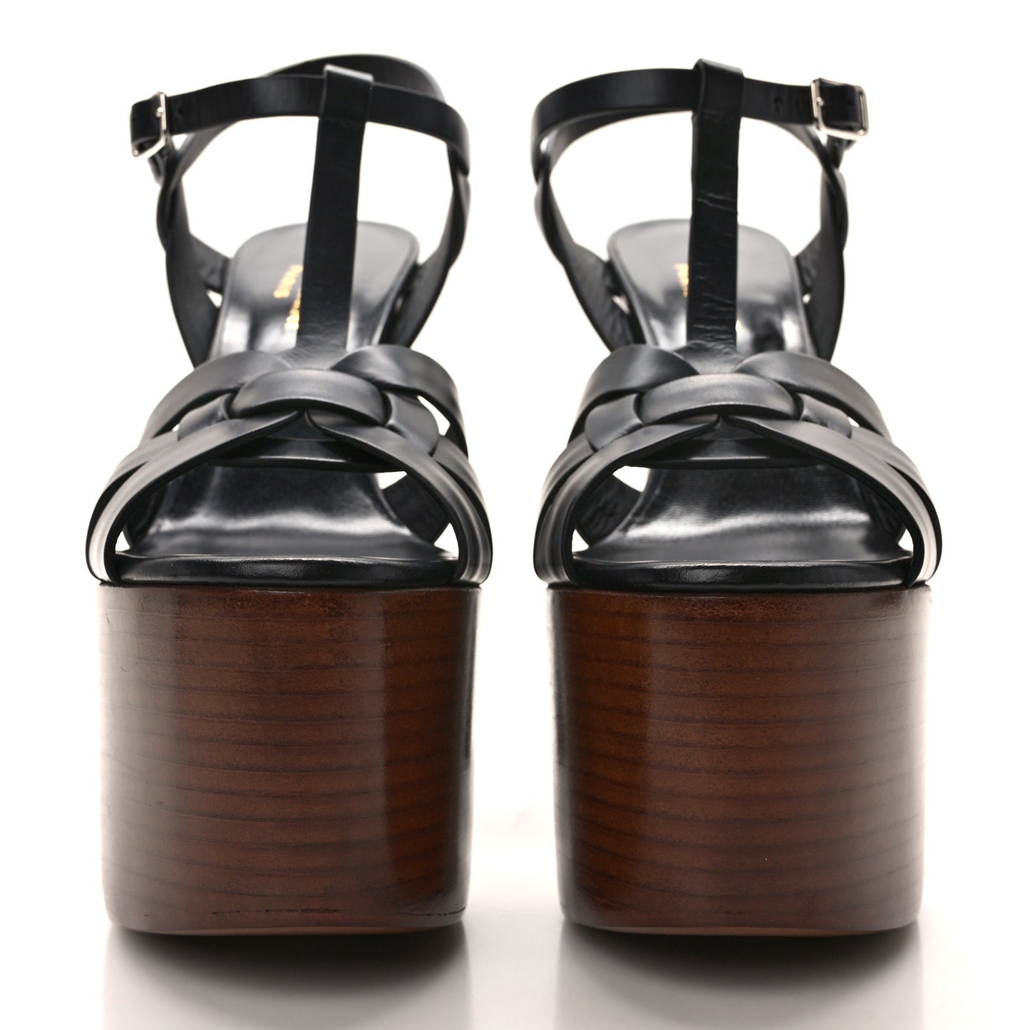 Calfskin Betty 80 Tribute Sandals 38.5 Black