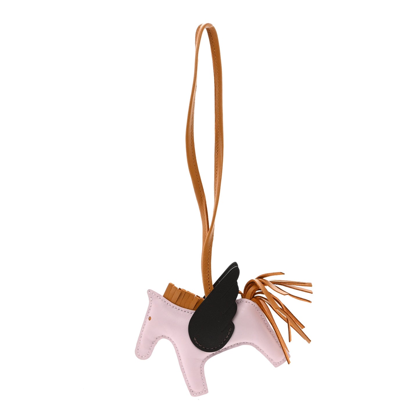 Milo Lambskin Grigri Rodeo Pegase Horse Bag Charm PM Mauve Pale Sesame Ebene