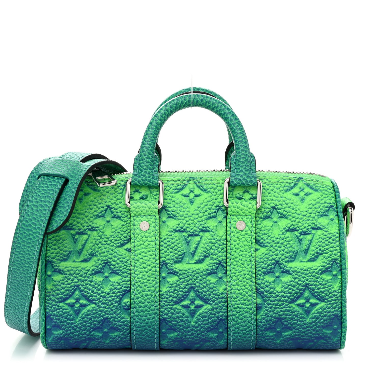 Taurillon Illusion Keepall XS Bleu Vert