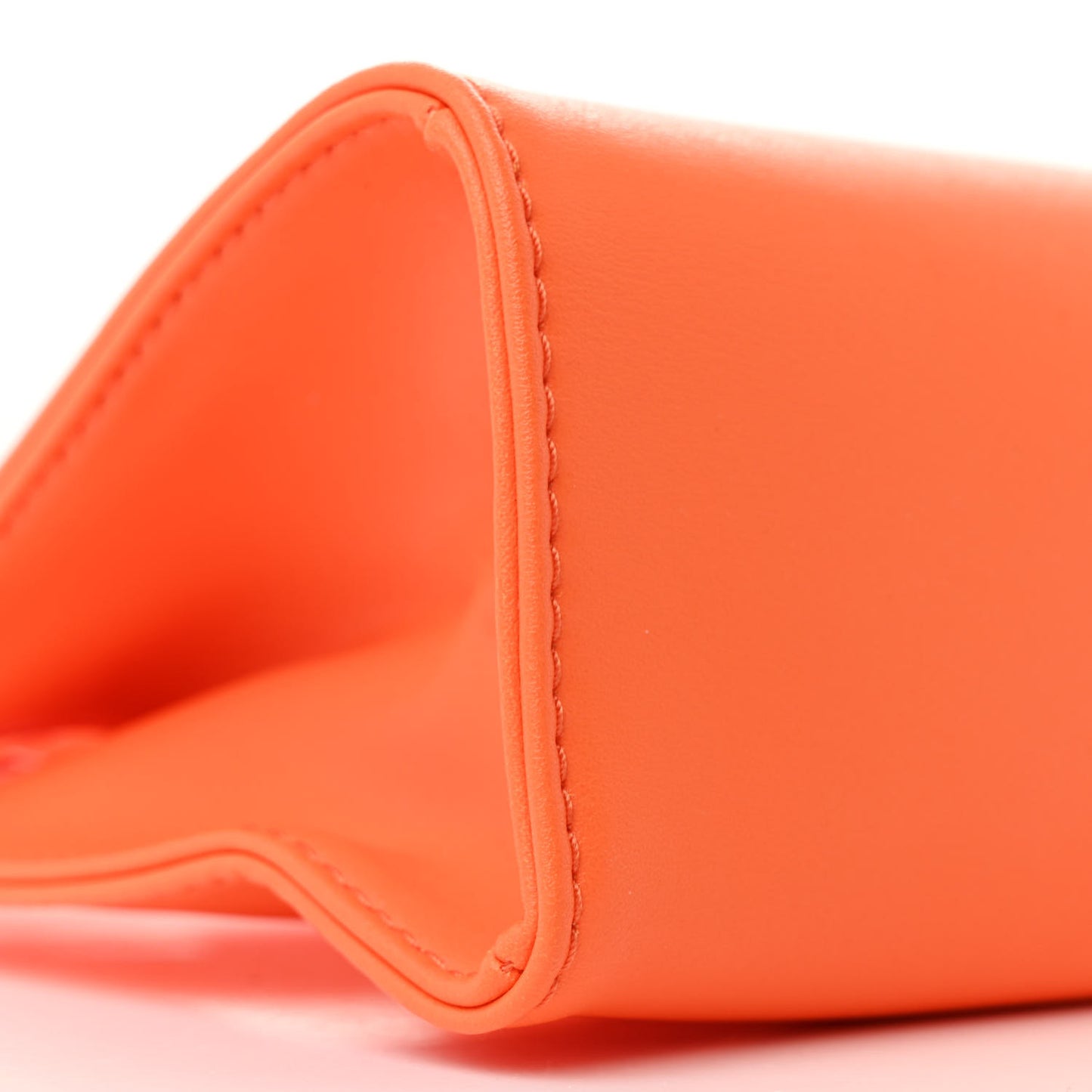 Vegan Leather Small Shopping Bag Orange