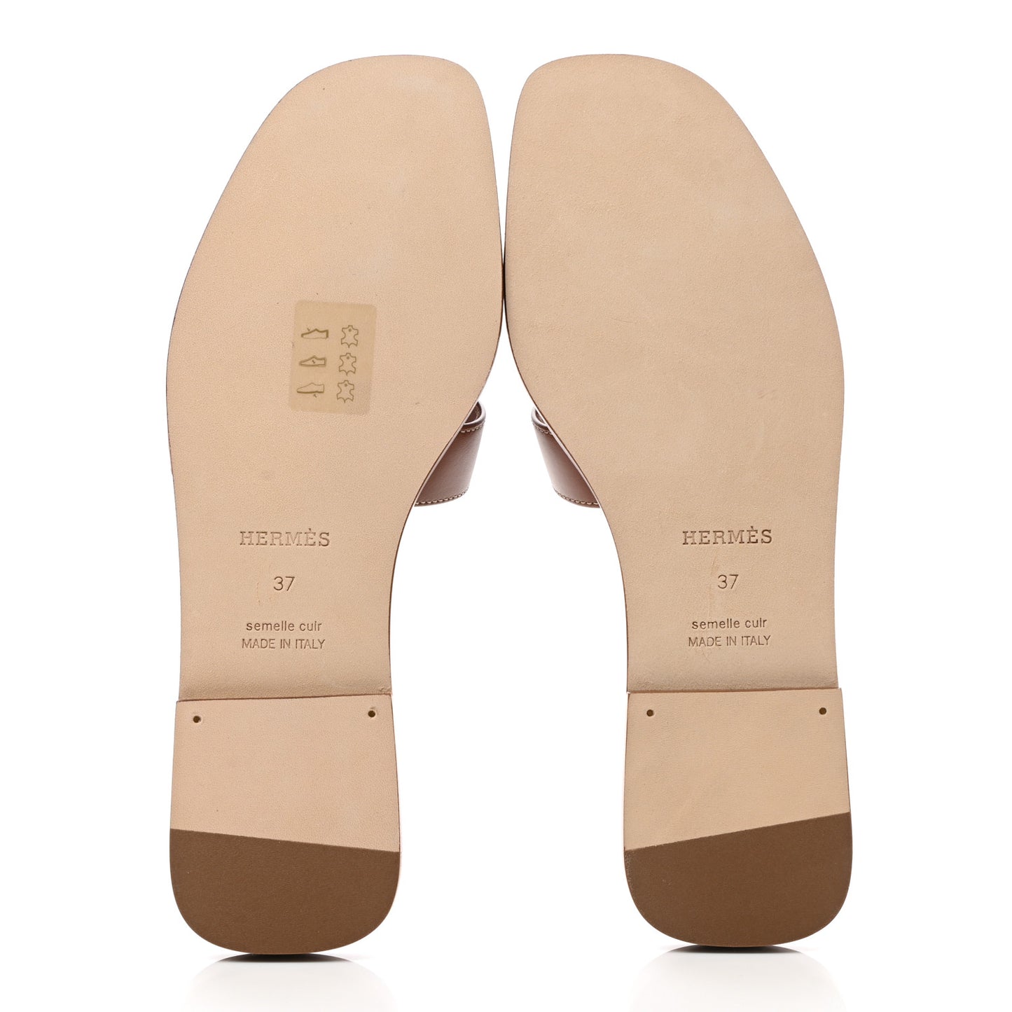 Box Calfskin Oran Sandals 37 Gold