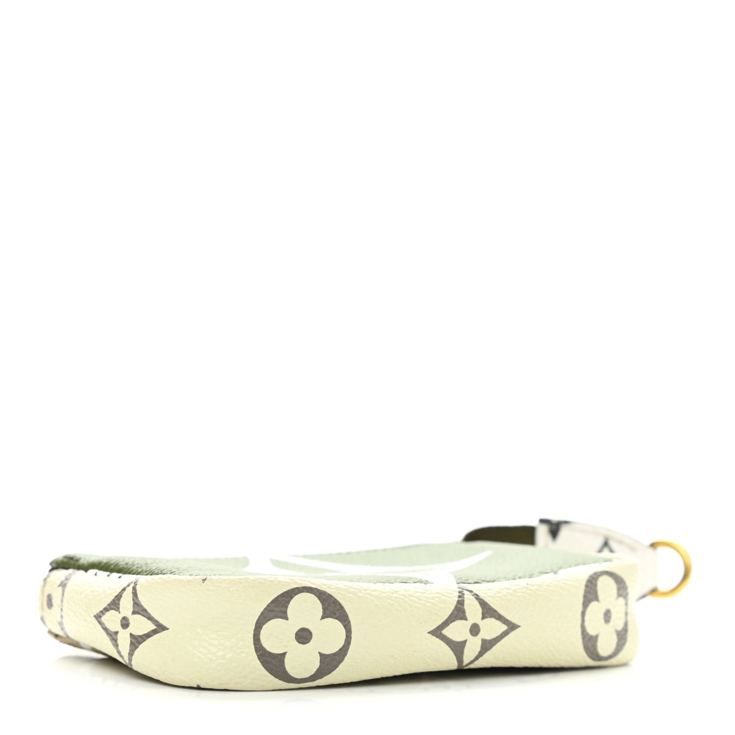 Monogram Giant Micro Pochette Accessories Kaki White