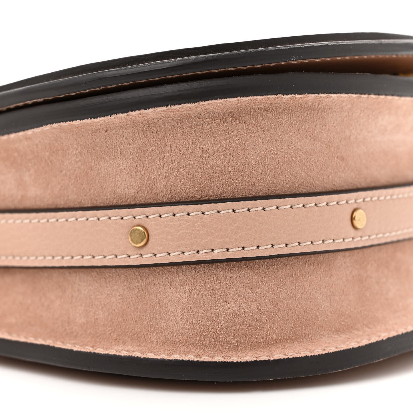 Calfskin Suede Small Nile Bracelet Bag Biscotti Beige