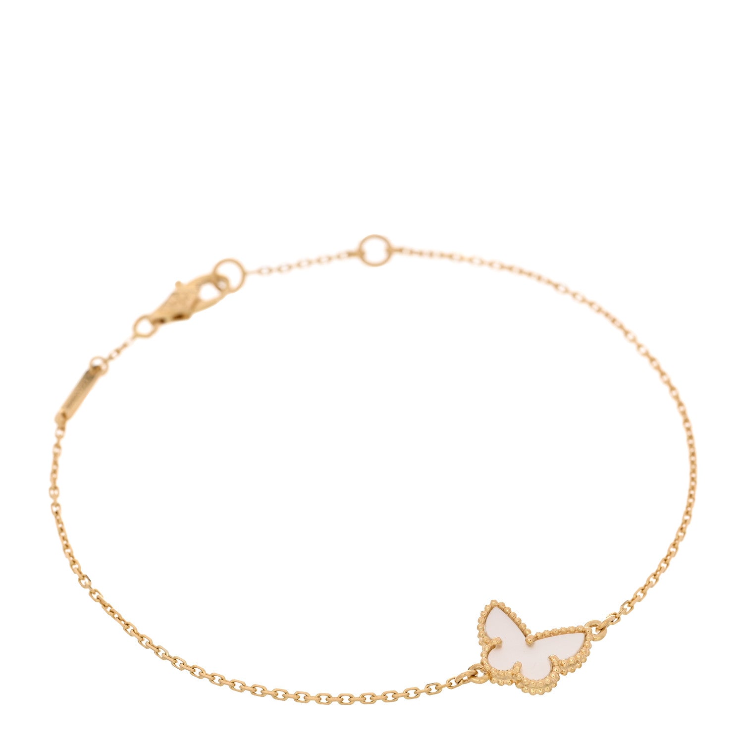 Van Cleef & Arpels 18K Yellow Gold Mother of Pearl Sweet Alhambra
