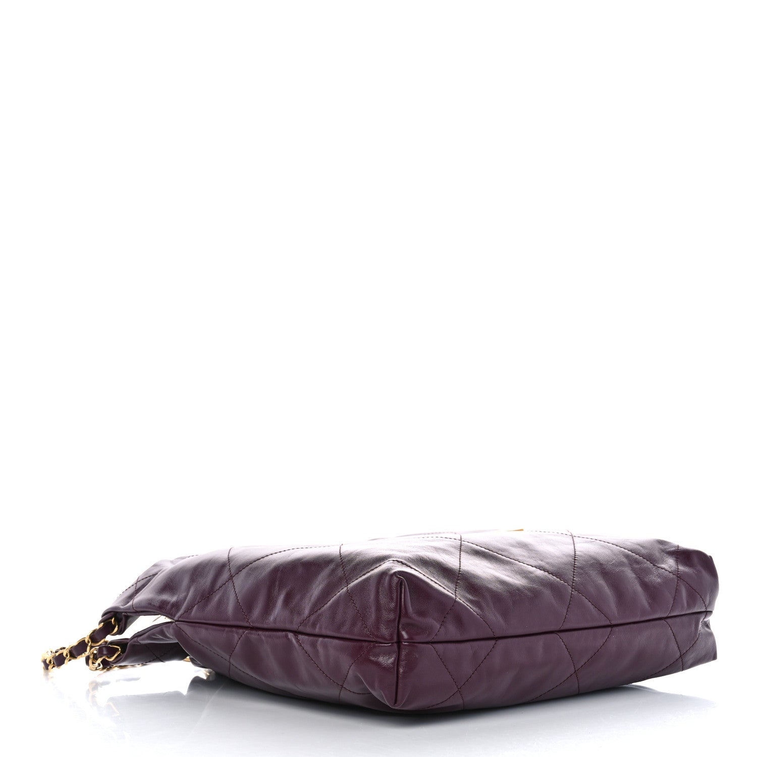 Chanel Shiny Calfskin Quilted Small Chanel 22 Dark Burgundy 5 of 10