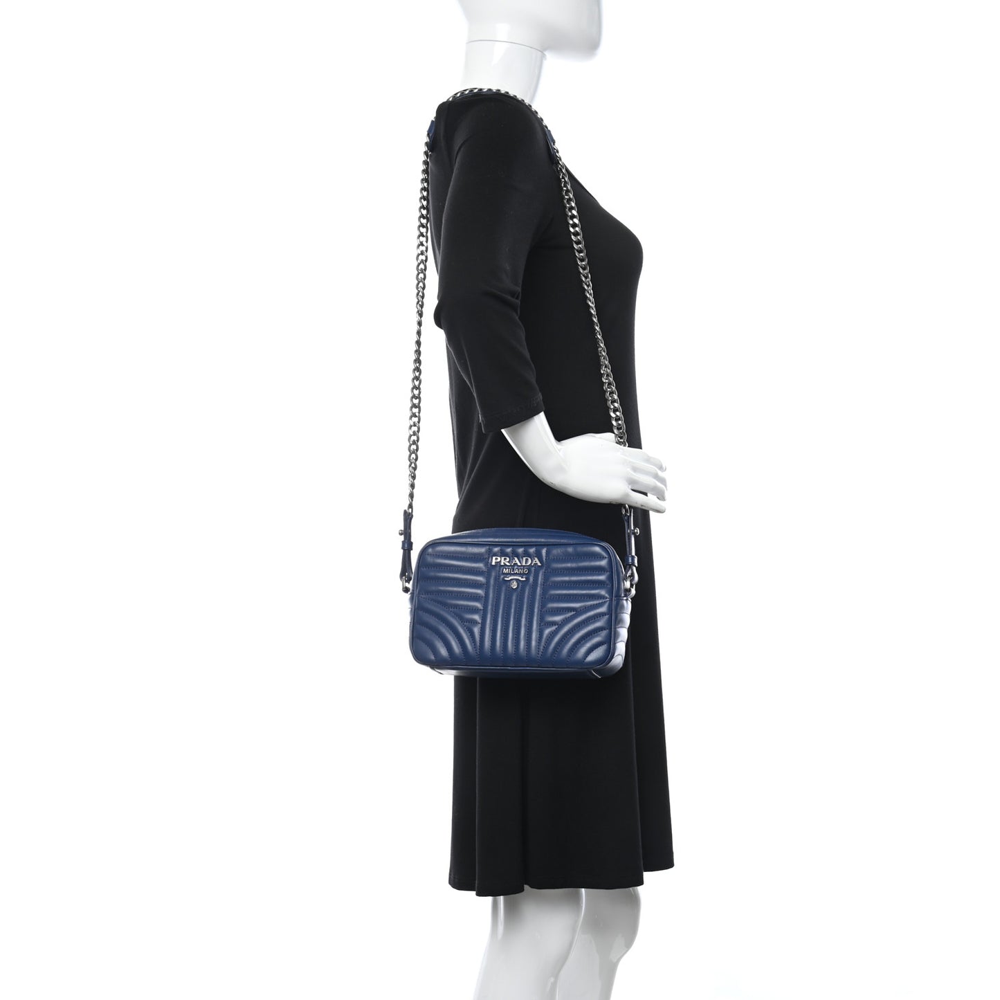 Soft Calfskin Diagramme Crossbody Bag Bleuette