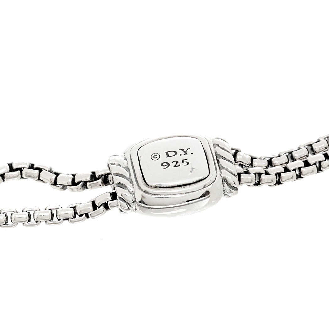 Sterling Silver Black Diamond 9mm Chatelaine Petite Pave Bracelet