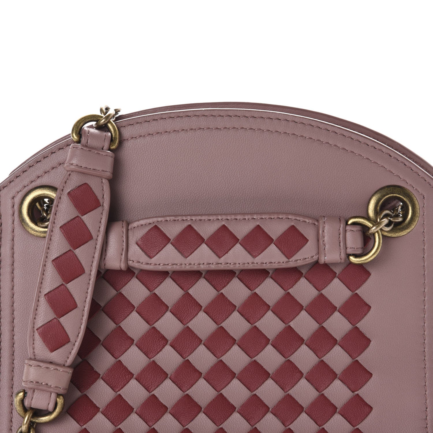 Bottega Veneta Nappa Intrecciato Chain Wallet Deco Rose Baccarra Rose 9 of 9