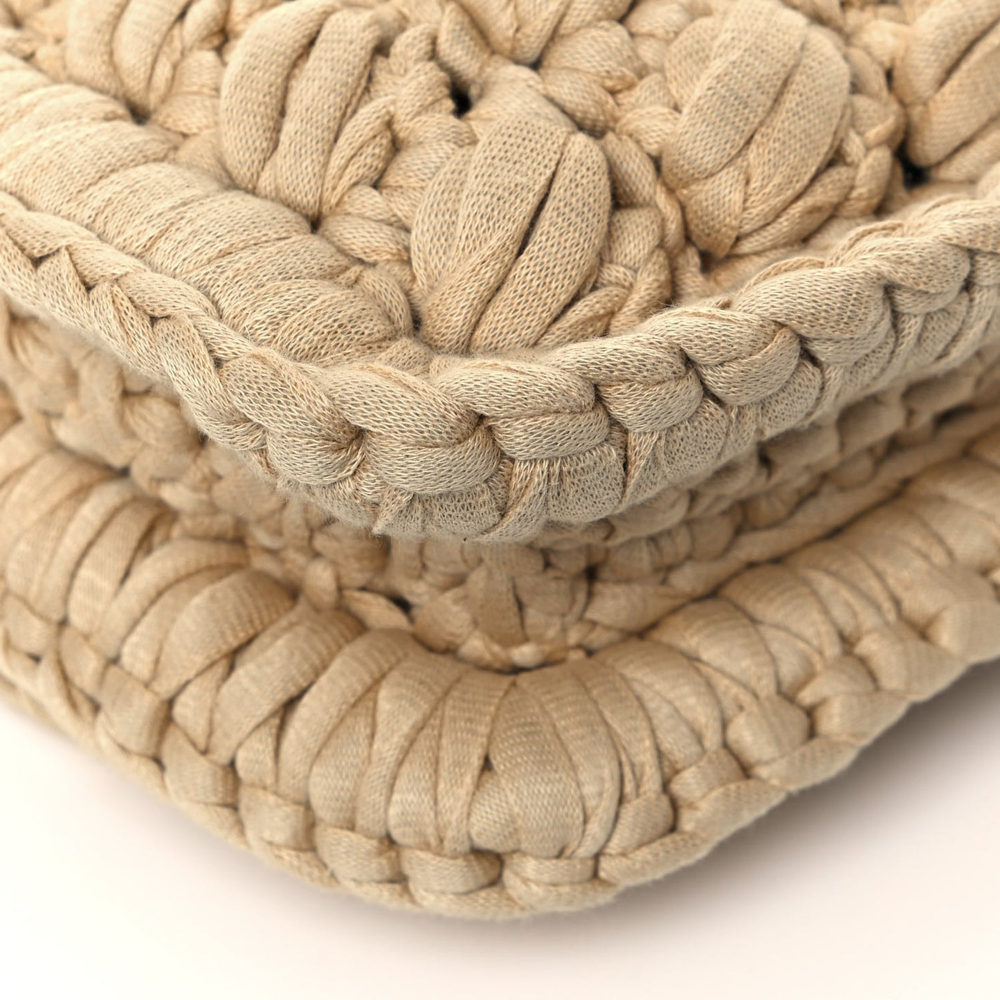 Jersey Crochet Shoulder Bag Cane Sugar