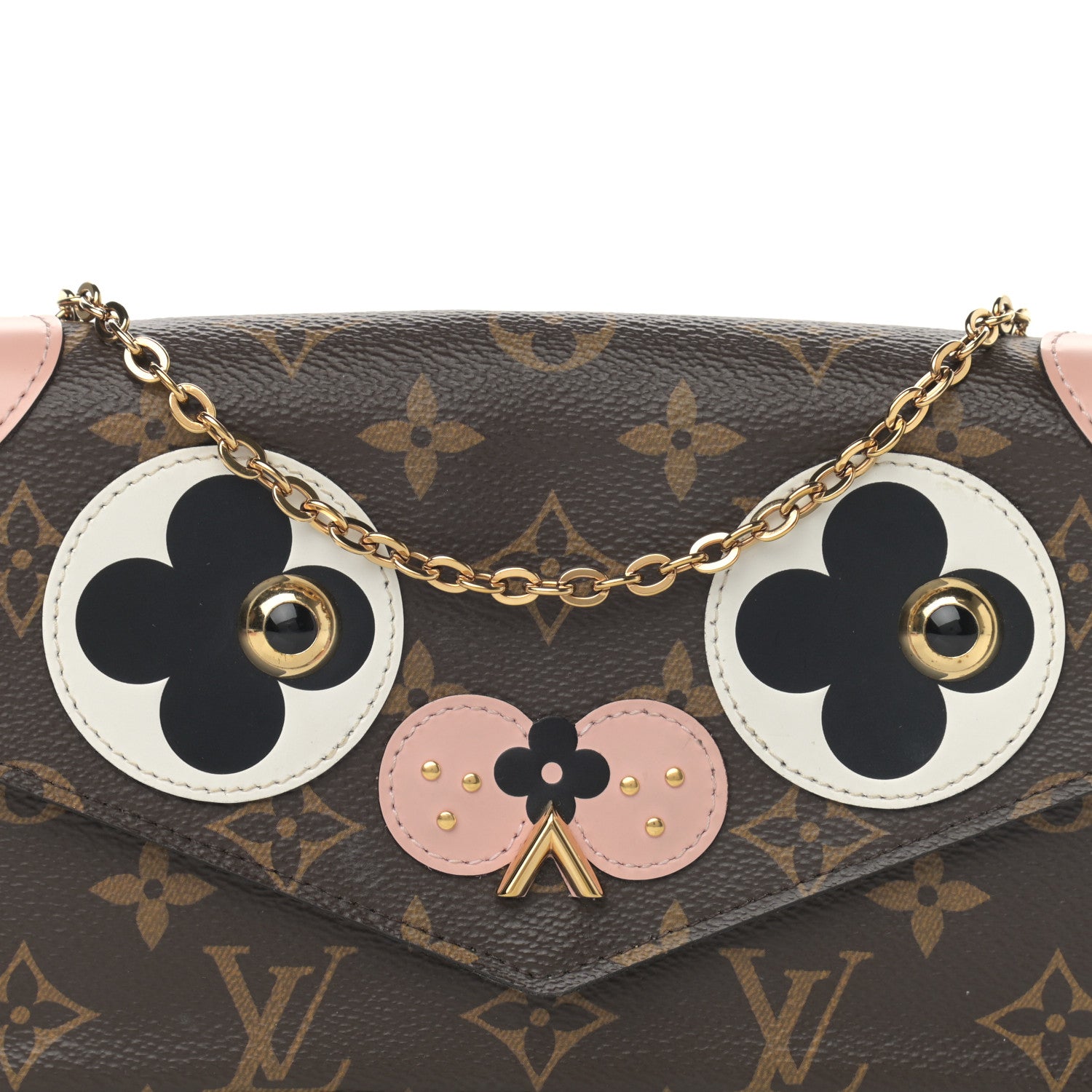 Louis Vuitton Monogram Valentine Dog Pochette Felicie Chain Wallet 10 of 15