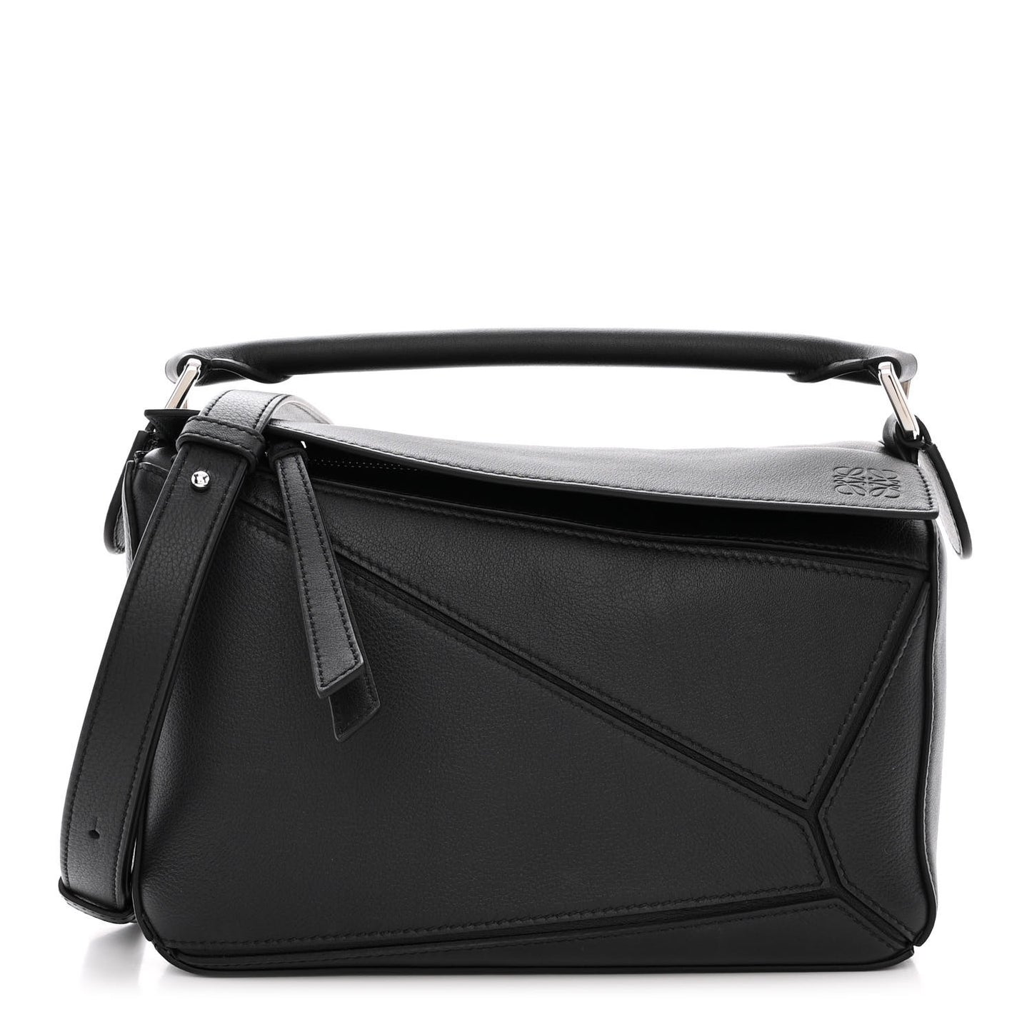 Calfskin Small Puzzle Bag Black