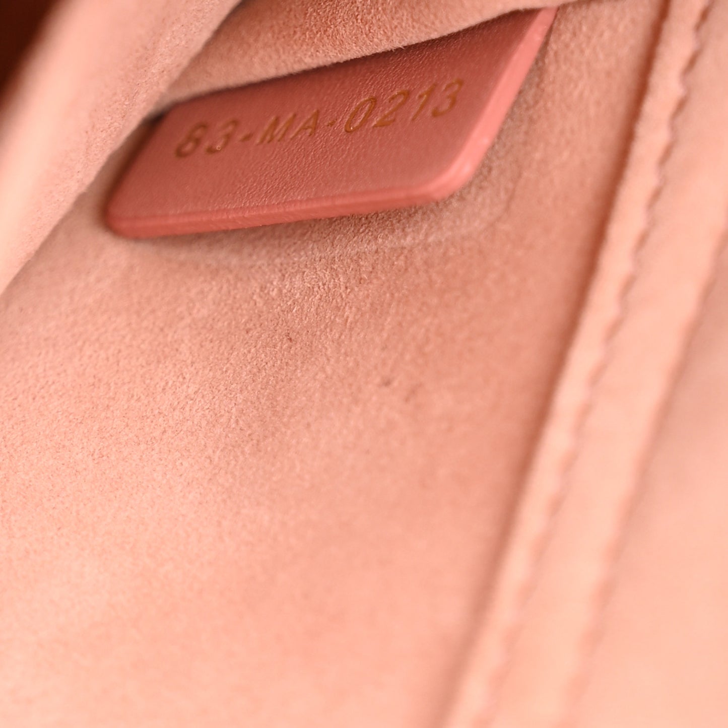 Lambskin Cannage Small Lady D-Joy Light Pink