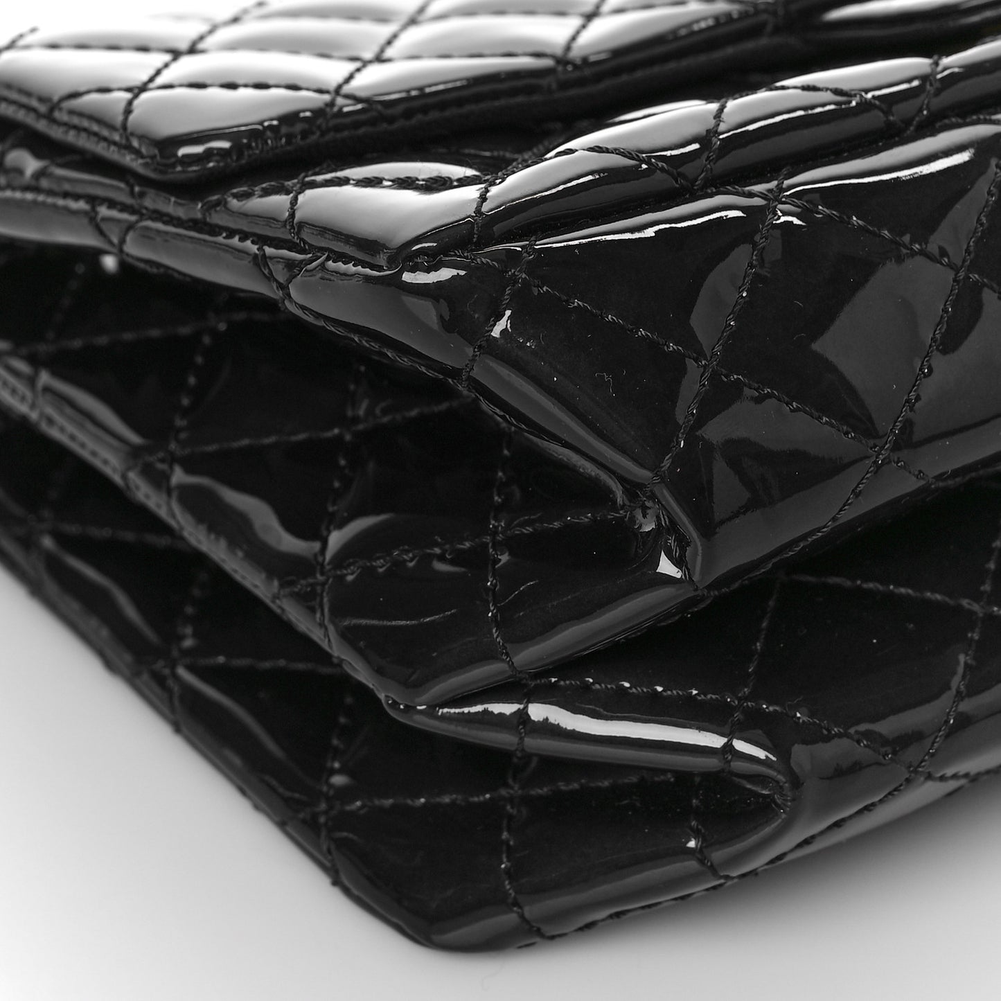 Patent Quilted Accordion Reissue 2.55 Flap Navy