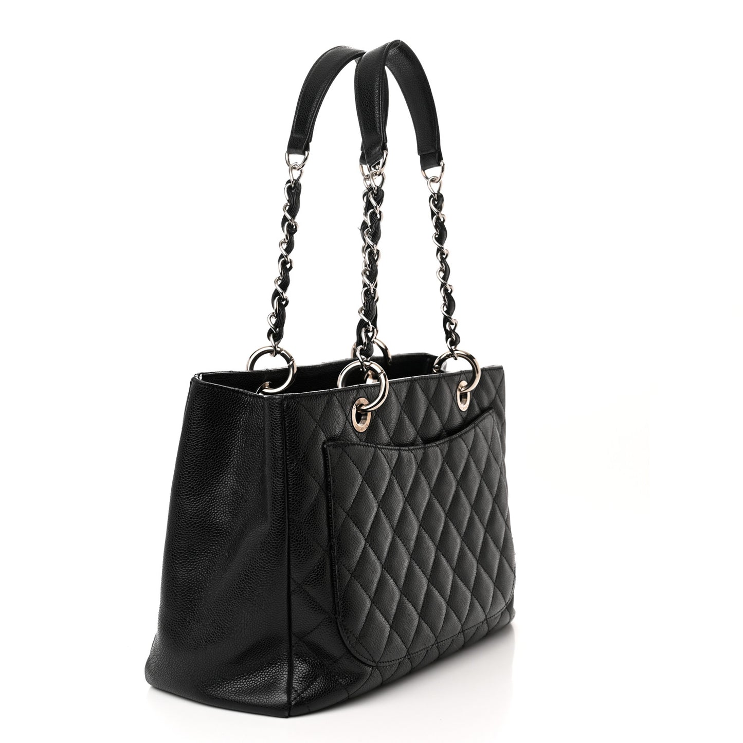 Caviar Quilted Grand Shopping Tote GST Black
