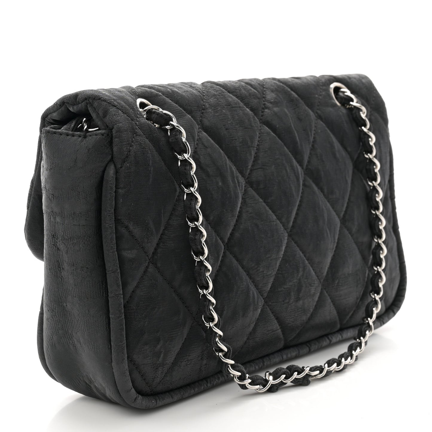Coated Canvas Quilted Le Marais Flap Black