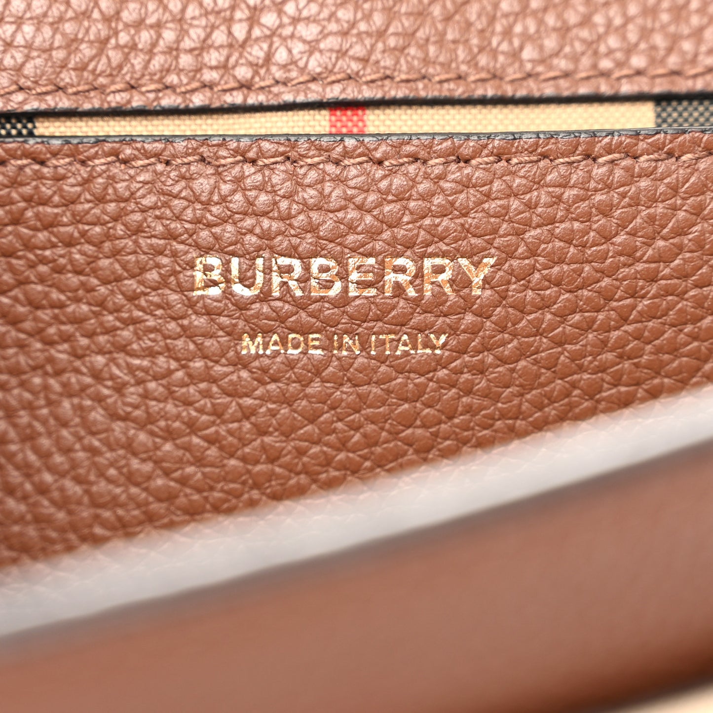 Calfskin Vintage Check Note Crossbody Bag Tan