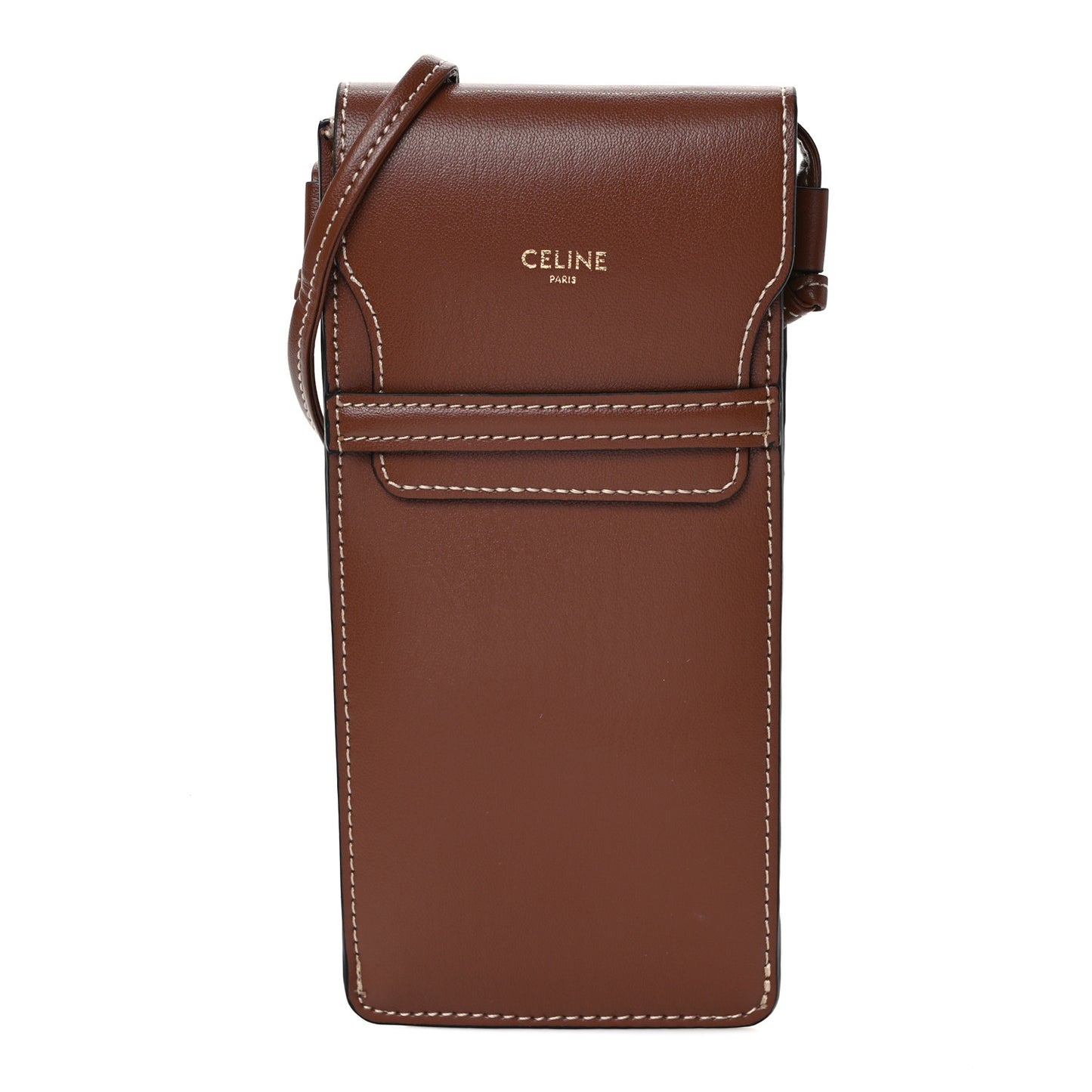Smooth Calfskin Sunglasses Pouch Tan