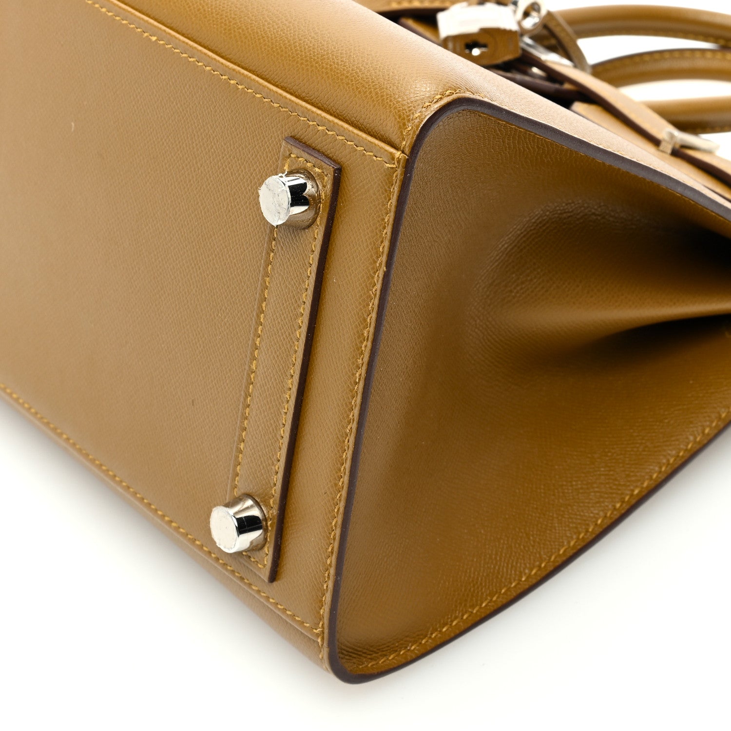 Hermes Madame Calfskin Birkin Sellier 25 Bronze Dore 10 of 10
