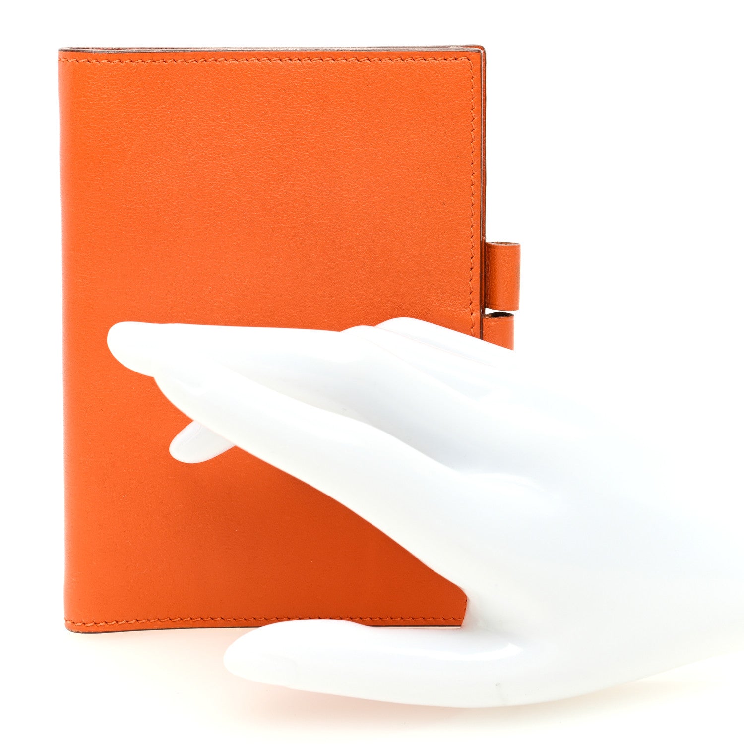 Hermes Chevre Mysore Globe Trotter Agenda Cover PM Orange 2 of 6