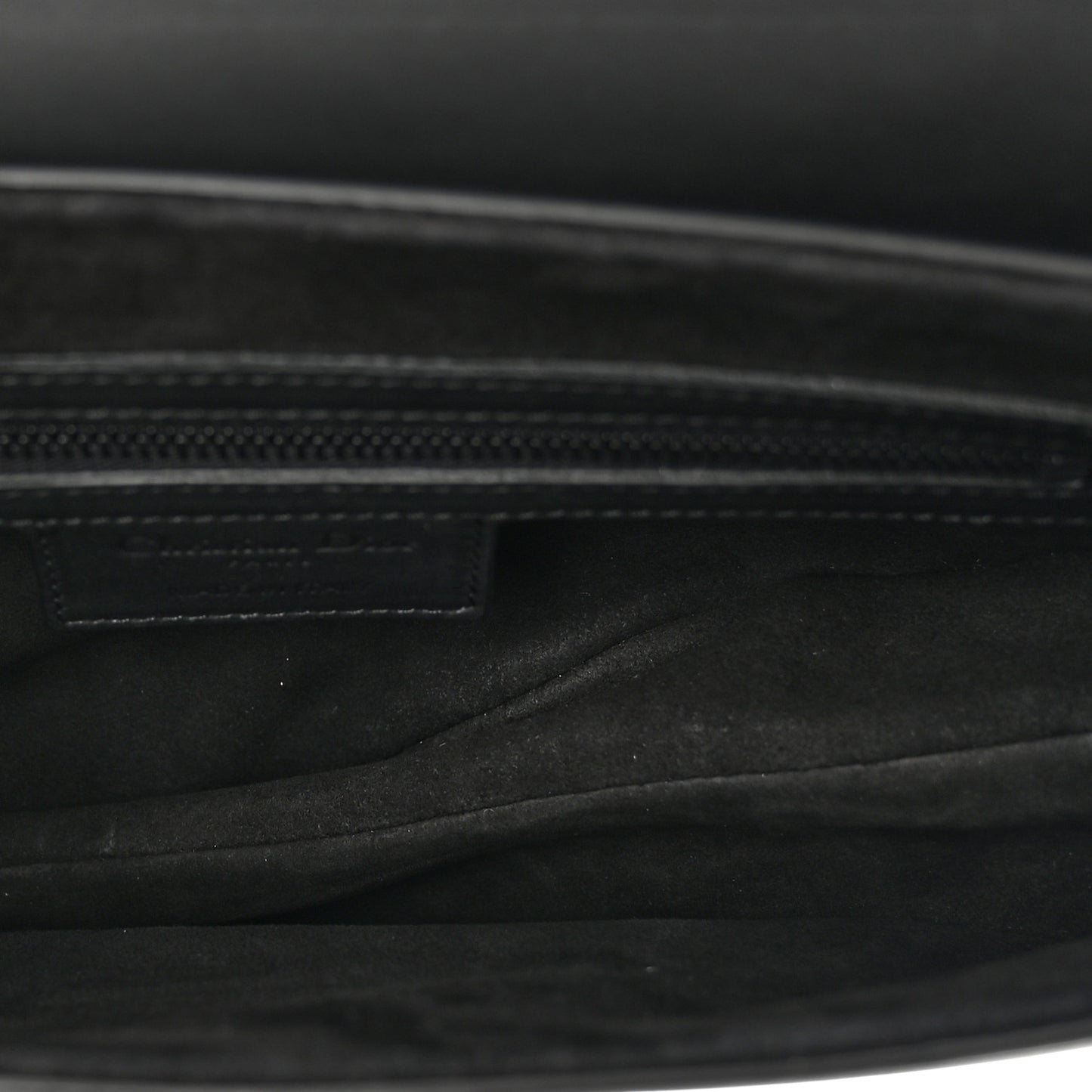 Ultra Matte Calfskin Saddle Bag Black