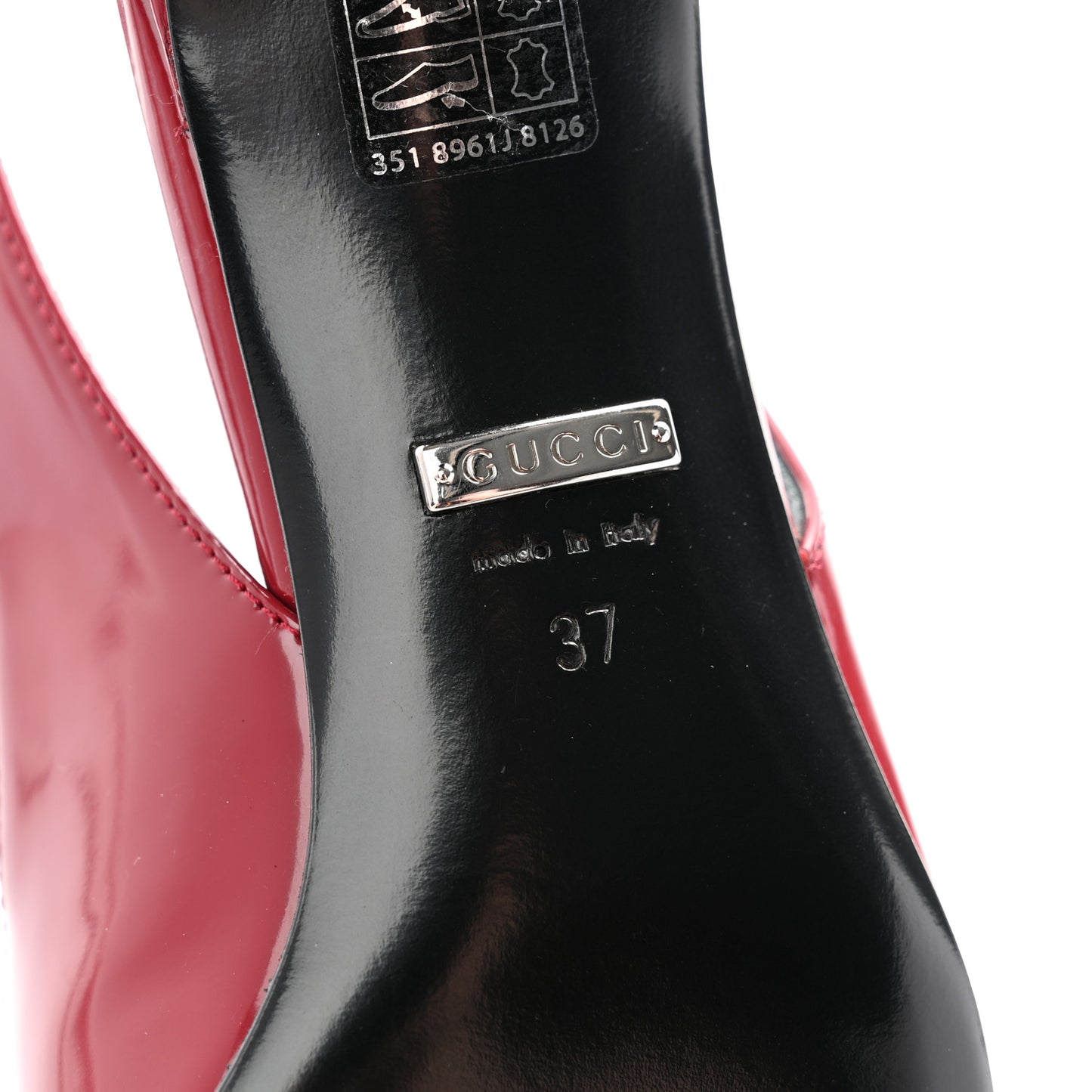 Nappa Mallory Pointed Toe Slingback Sandal 37 New Cherry