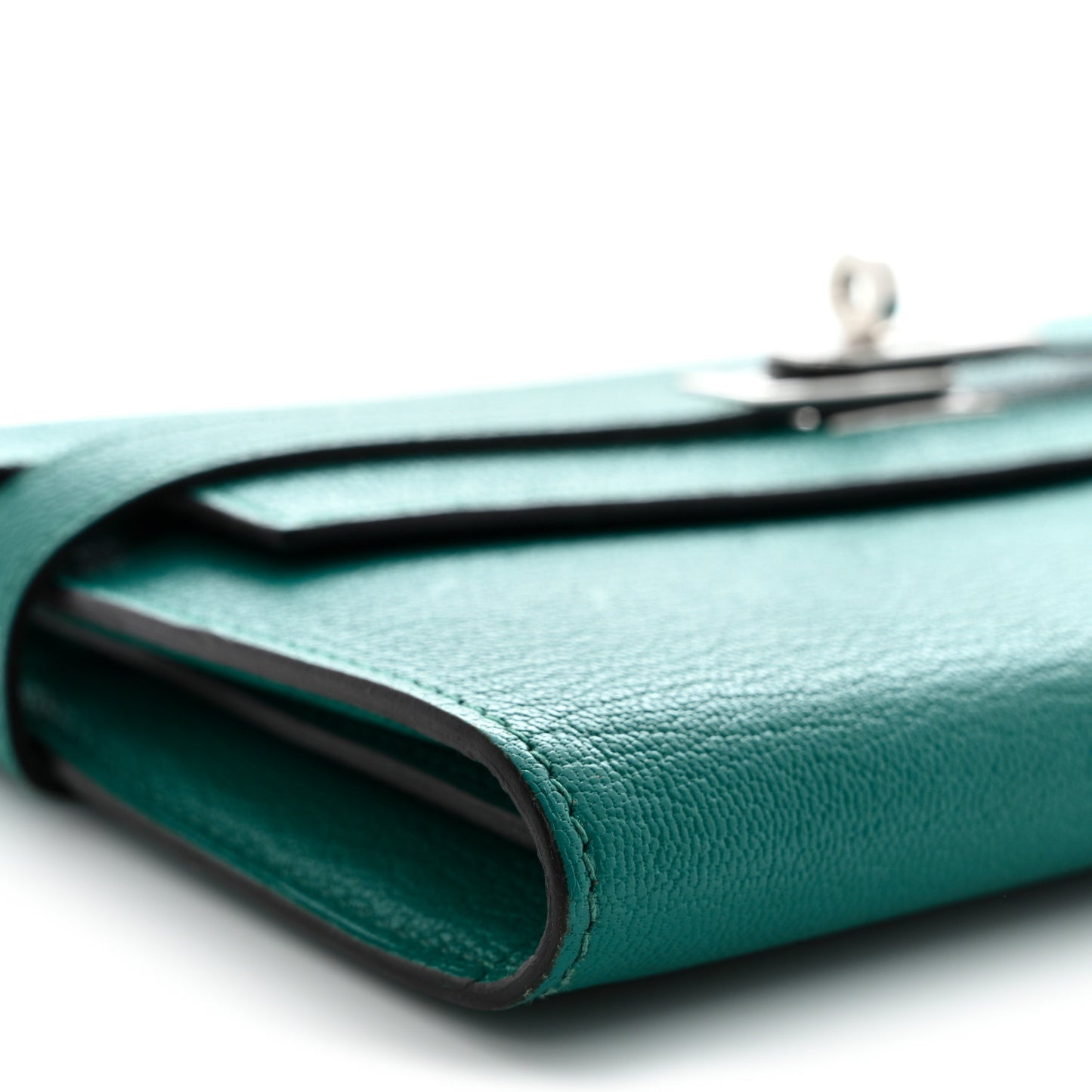 Chevre Mysore Kelly Longue Wallet Bleu Paon