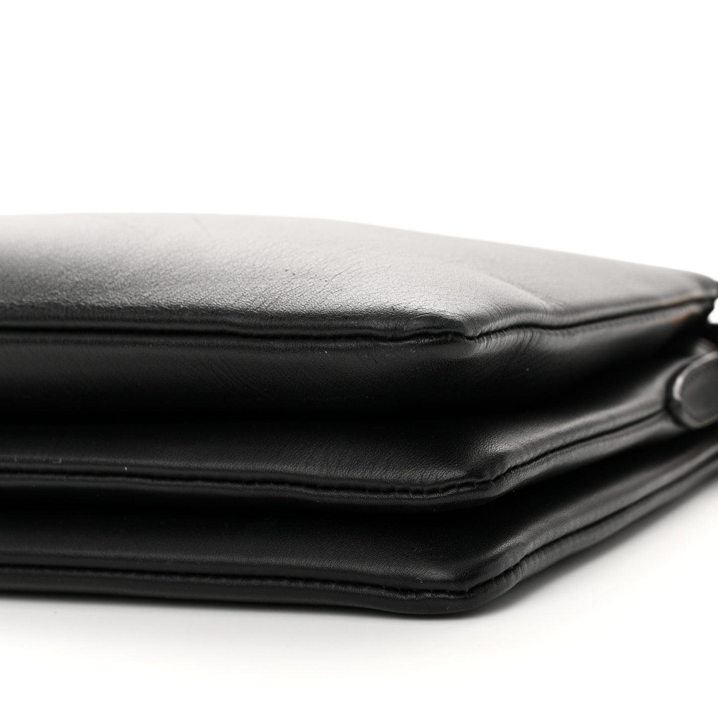 Calfskin Trapezio Shoulder Bag Black