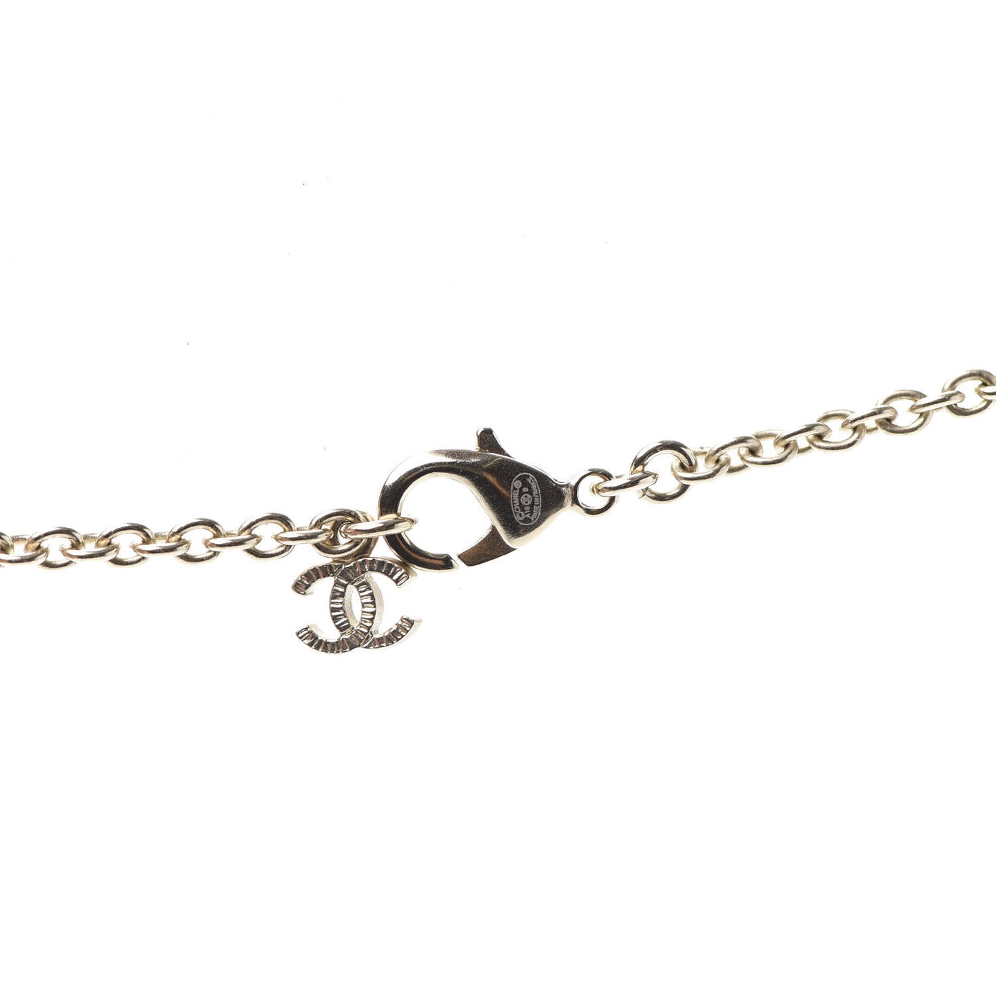 Pearl CC Medallion Necklace Gold