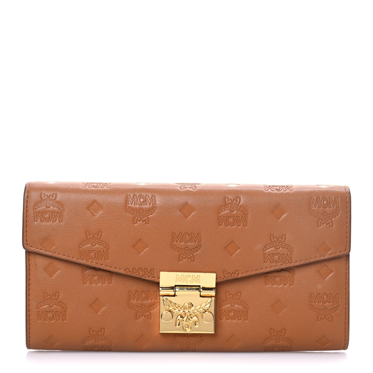 Calfskin Ottomar Large Patricia Wallet On Chain Cognac