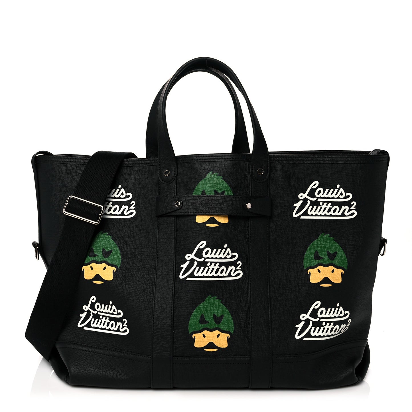 X NIGO Taurillon Duck Trolley Tote Black
