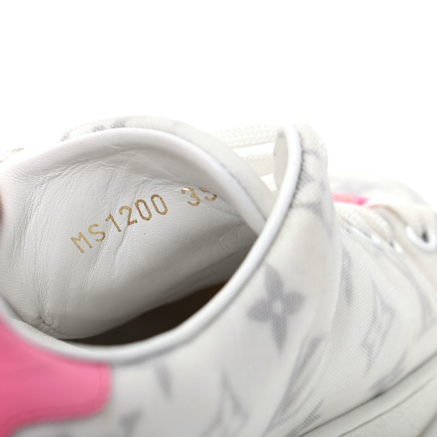 Technical Fabric Calfskin Monogram Frontrow Sneakers 39 Pink
