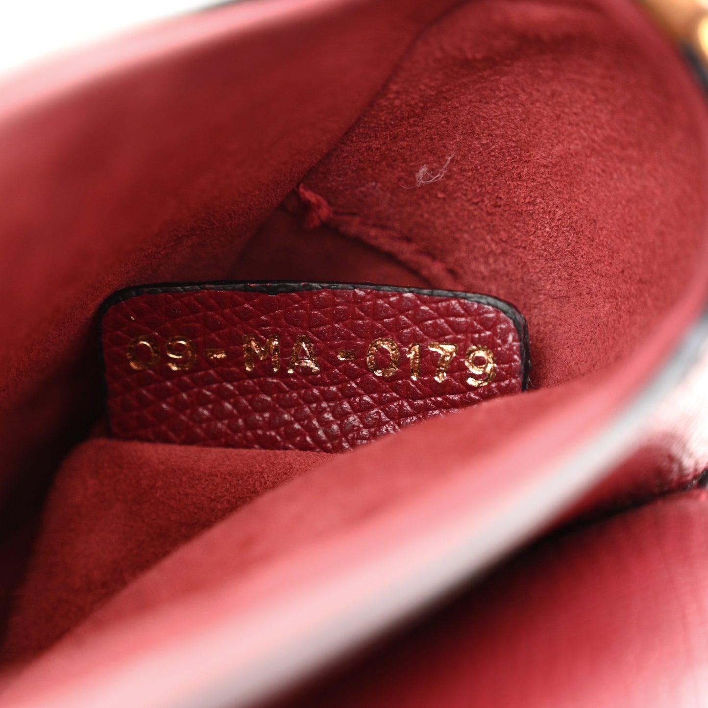 Grained Calfskin Mini Saddle Bag Red