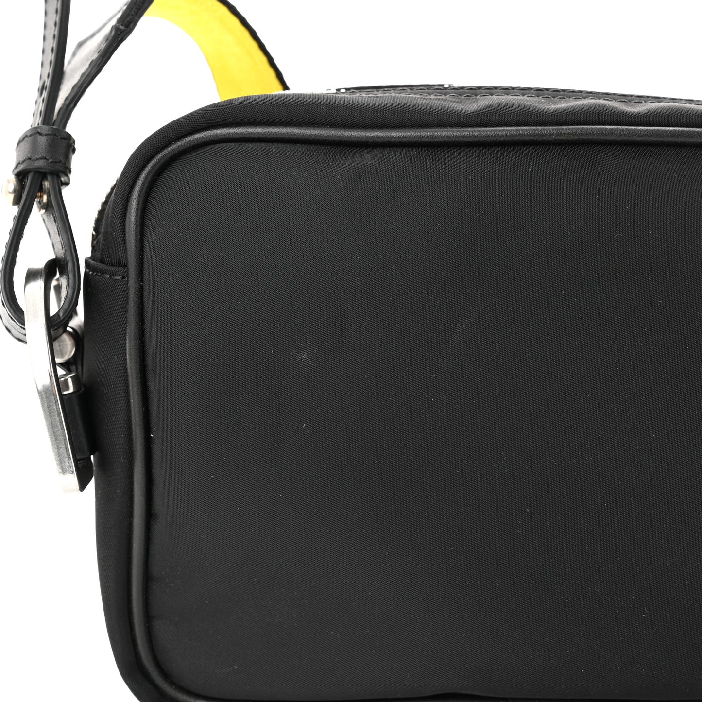 Nylon Logo Print Crossbody Bag Black