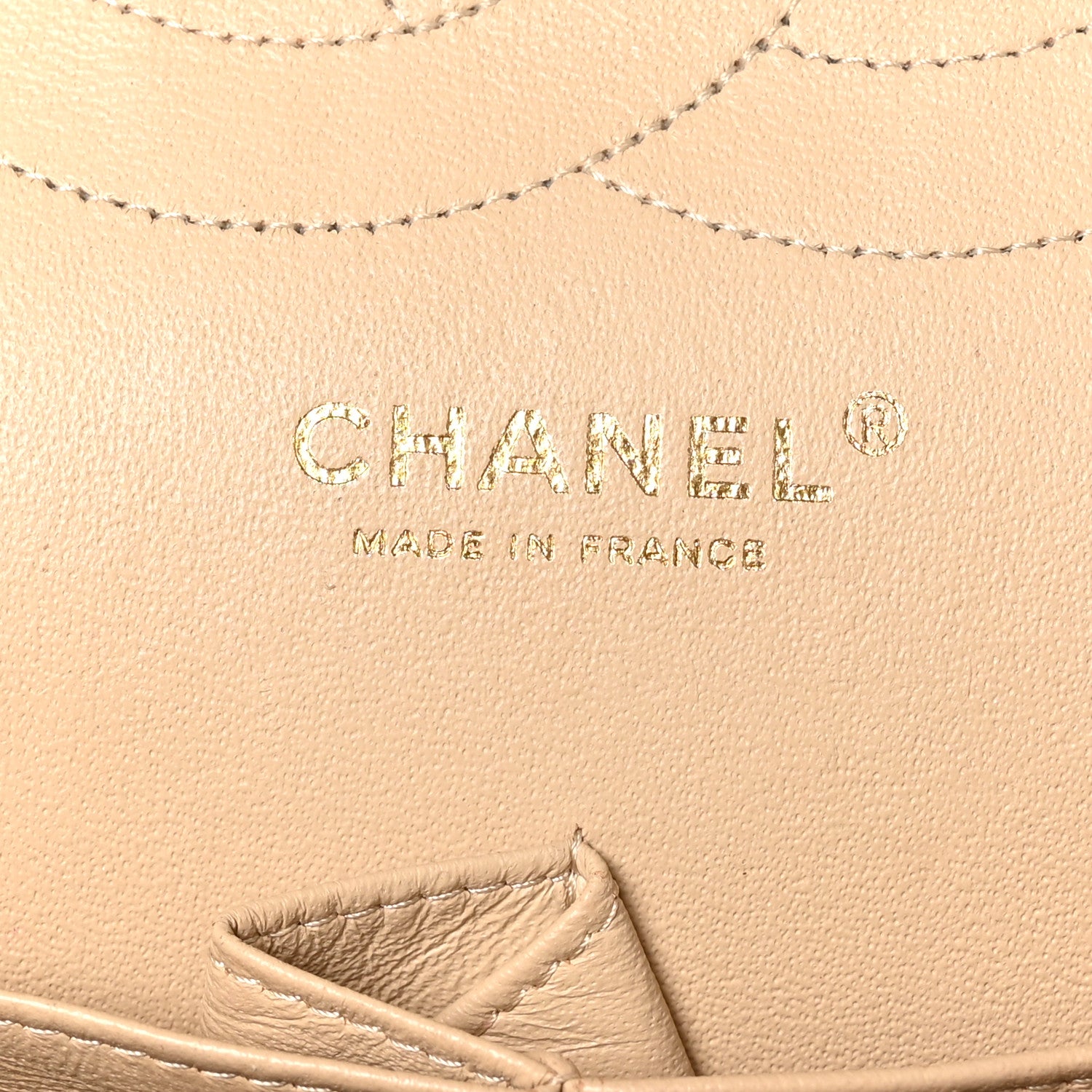 Chanel Caviar Quilted Jumbo Double Flap Light Beige 5 of 10