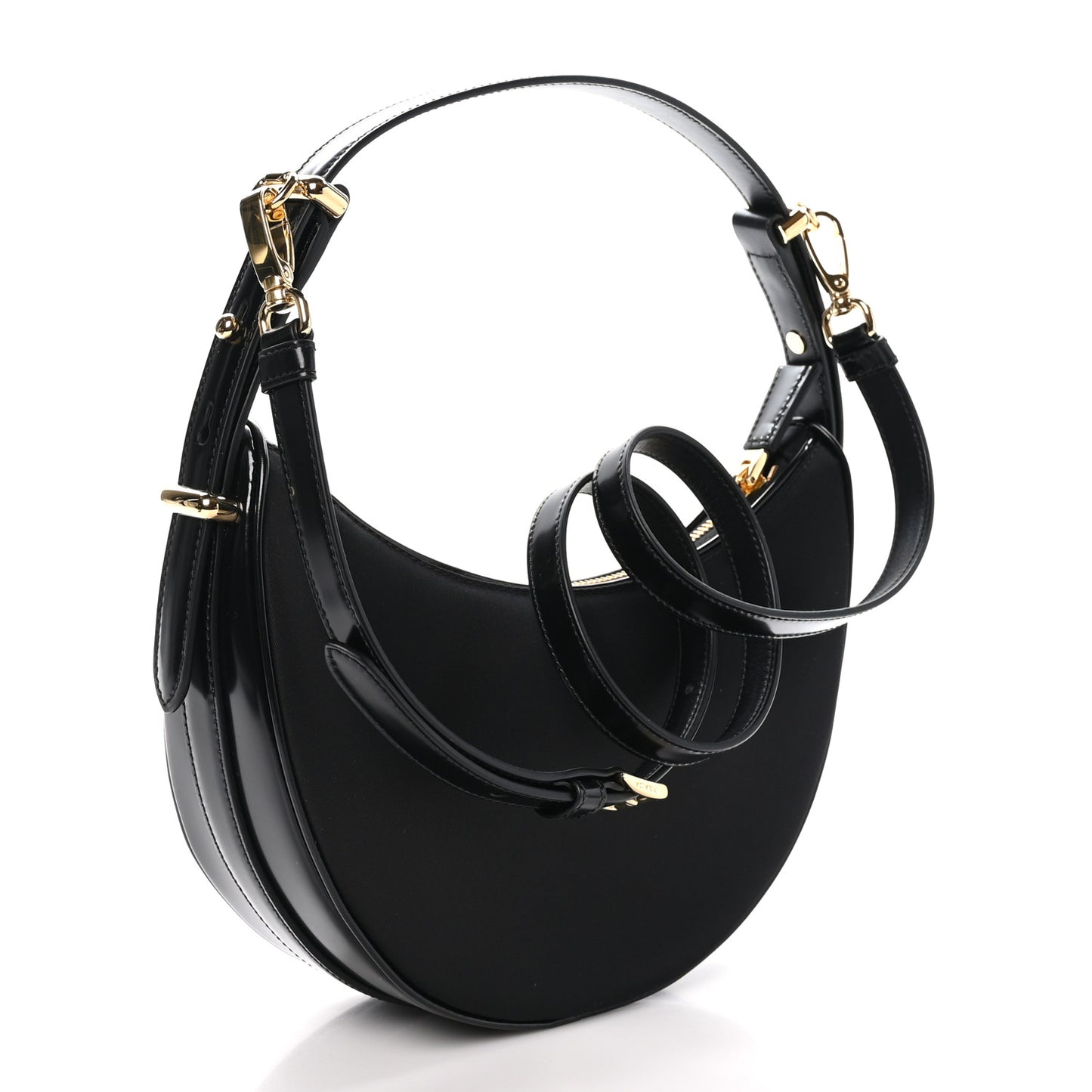 Re-Nylon Spazzolato Arque Shoulder Bag Black