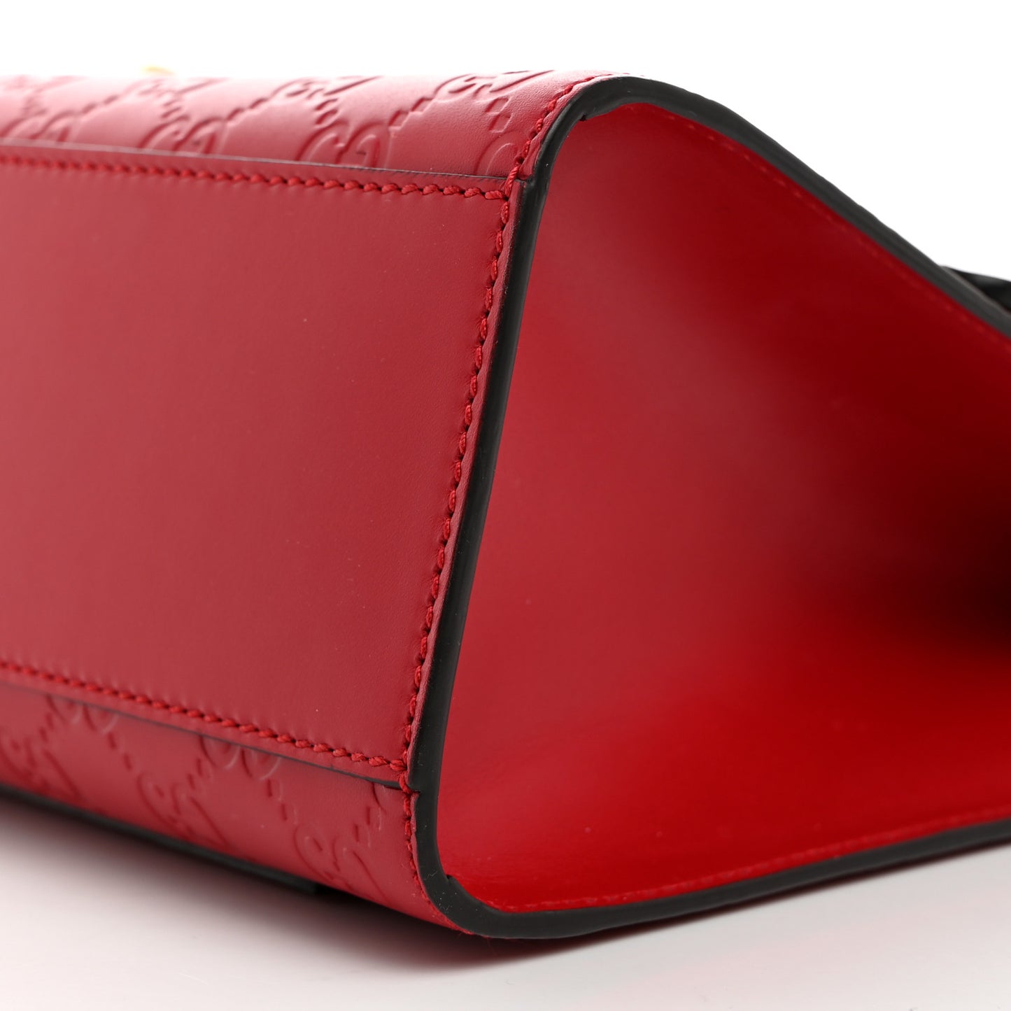 Guccissima Medium Padlock Shoulder Bag Hibiscus Red