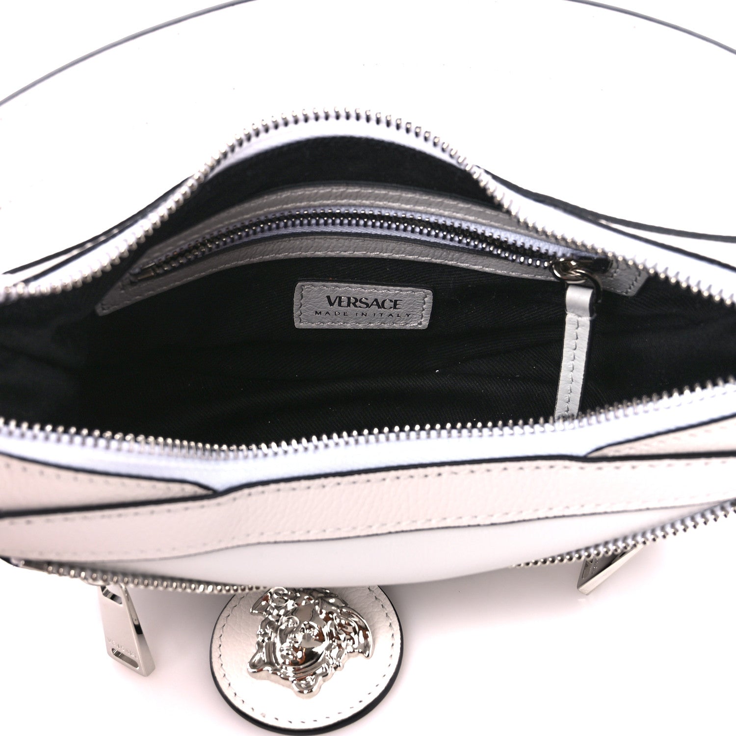 Versace Calfskin La Medusa Archive Hobo White 5 of 11