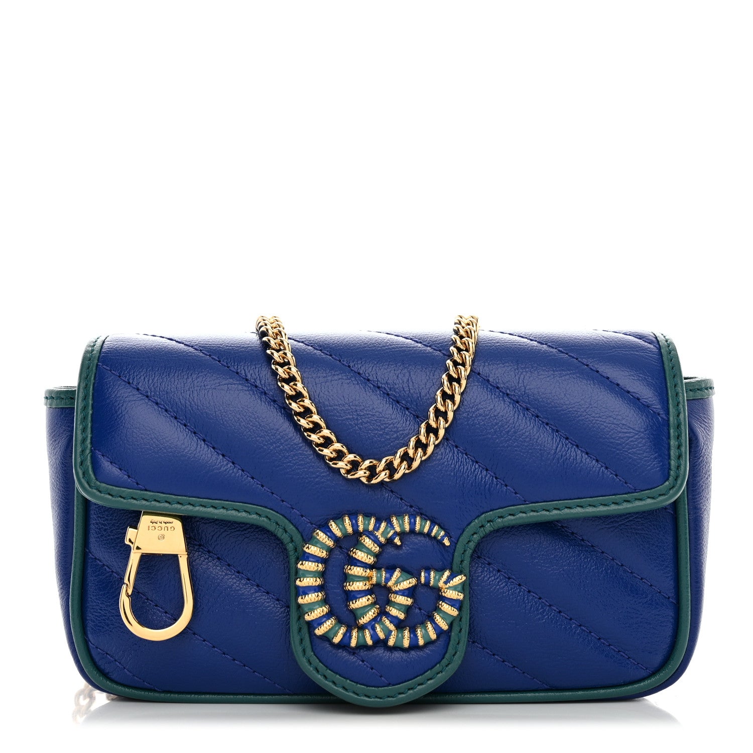 bLue Gucci ビジネスバッグ GUCCI（グッチ） ビジネスバッグ レザー ネイビー シルバー金具 387074
