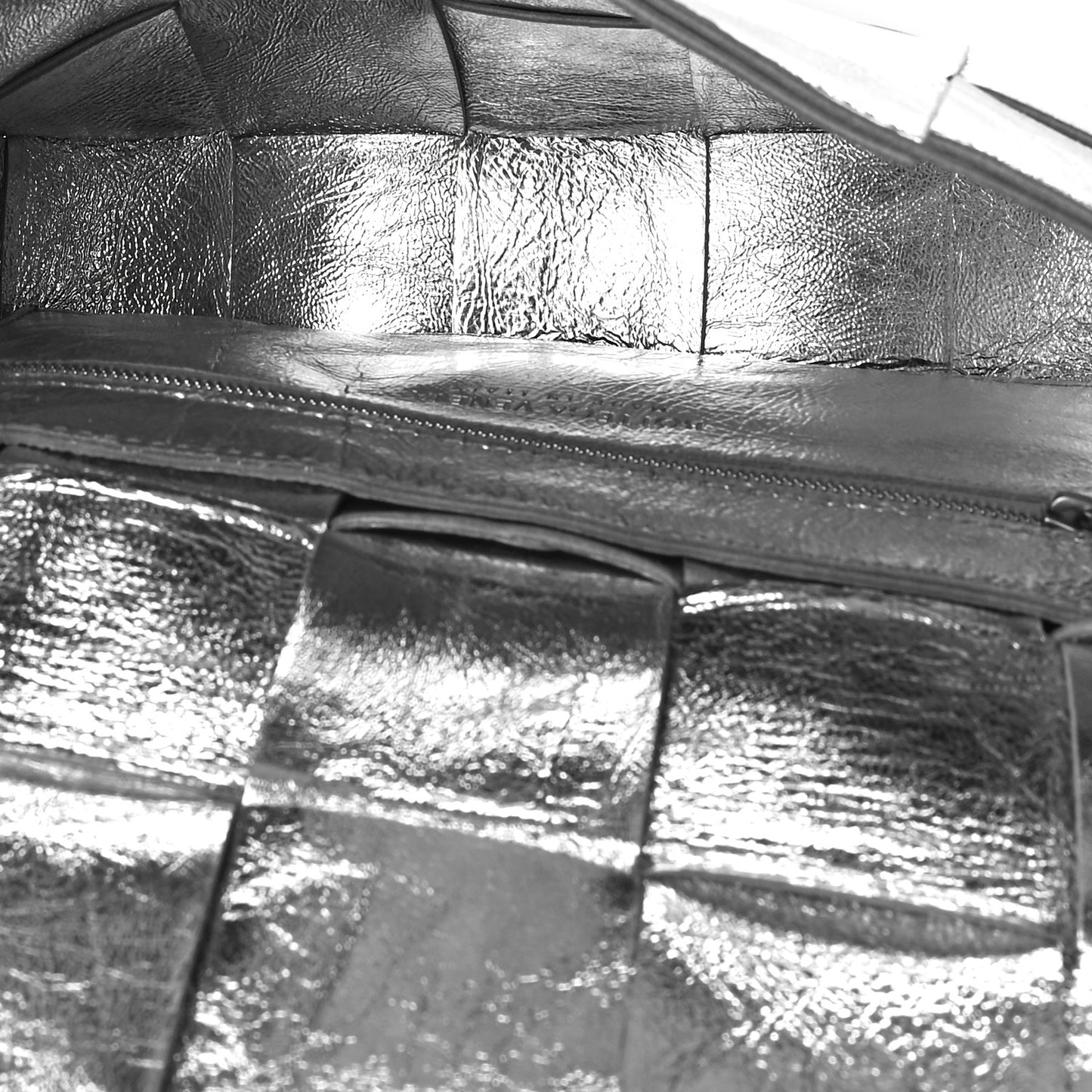 Metallic Lambskin Maxi Intrecciato Cassette Crossbody Bag Silver