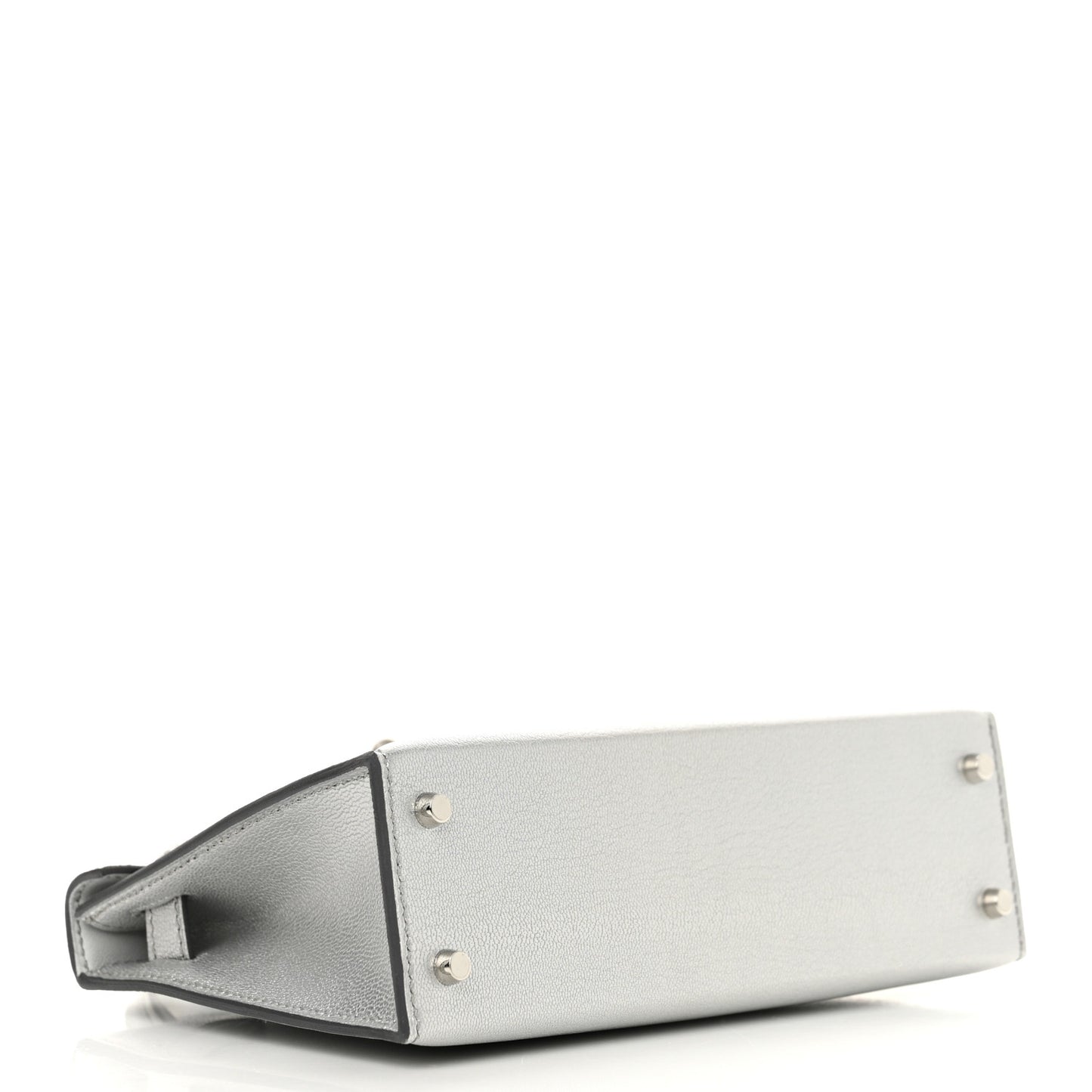 Metallic Chevre Chamkilight Mini Kelly Sellier 20 Argent