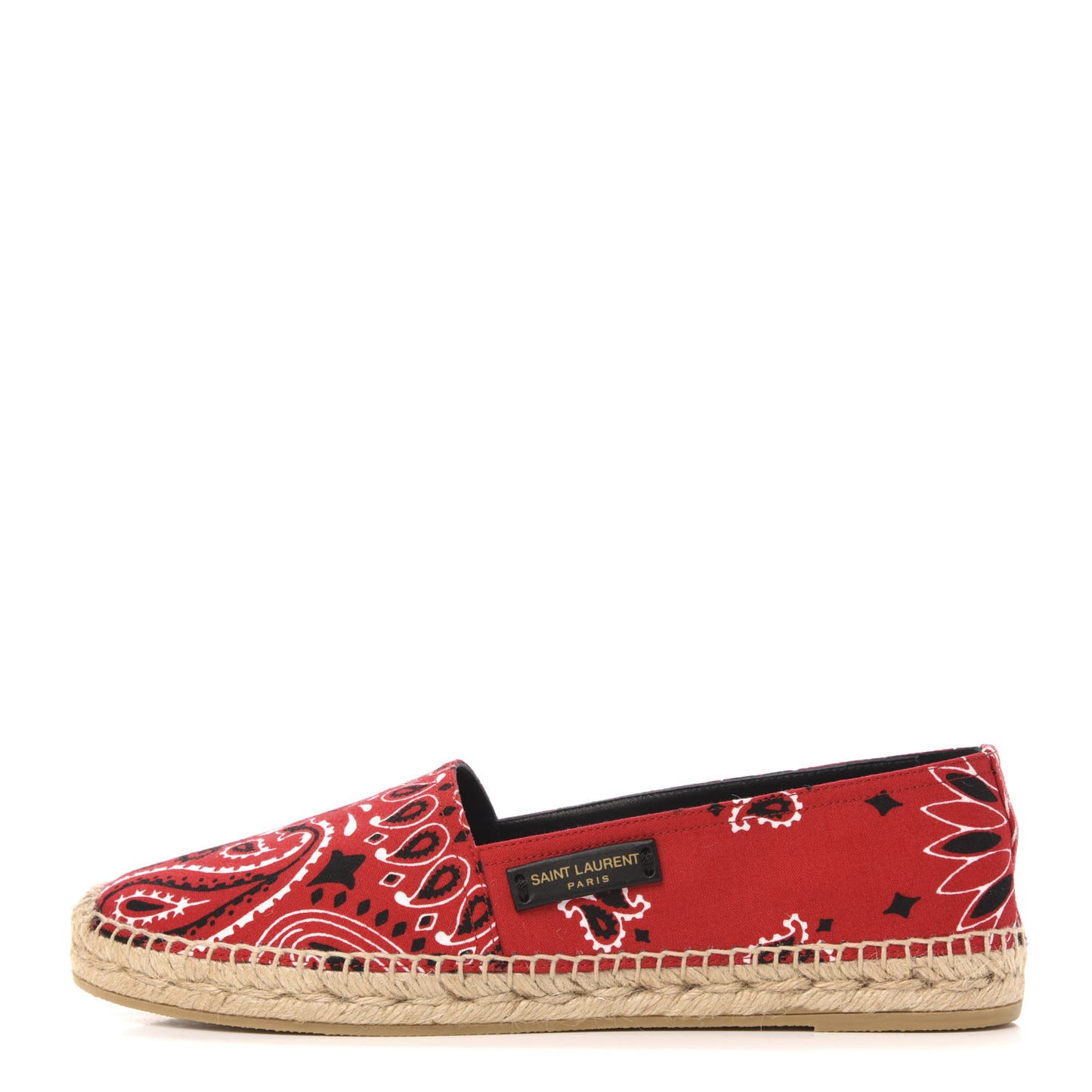 Bandana Print Canvas Espadrilles 39 Red