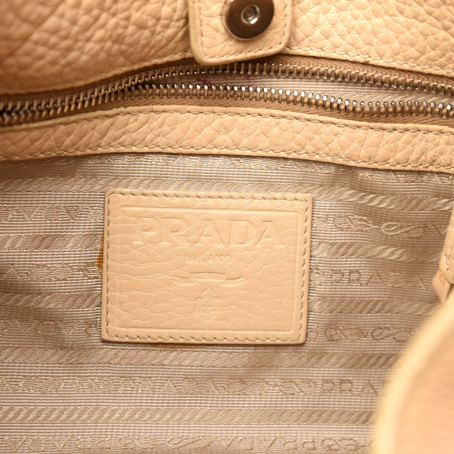 Prada Vitello Daino Shoulder Bag Sabbia 8 of 19