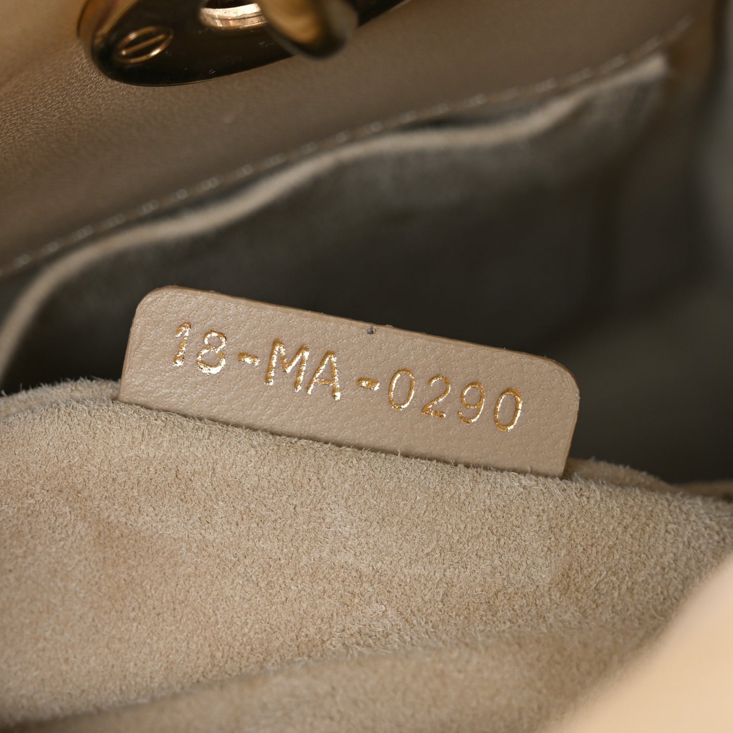 Lambskin Cannage Small My ABCDior Lady Dior Beige