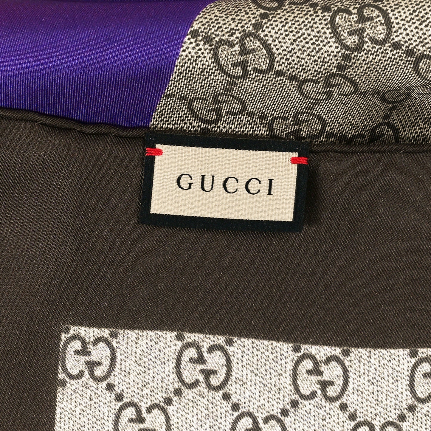 Gucci Silk Geometric GG Monogram Square Scarf Beige Multicolor 3 of 3