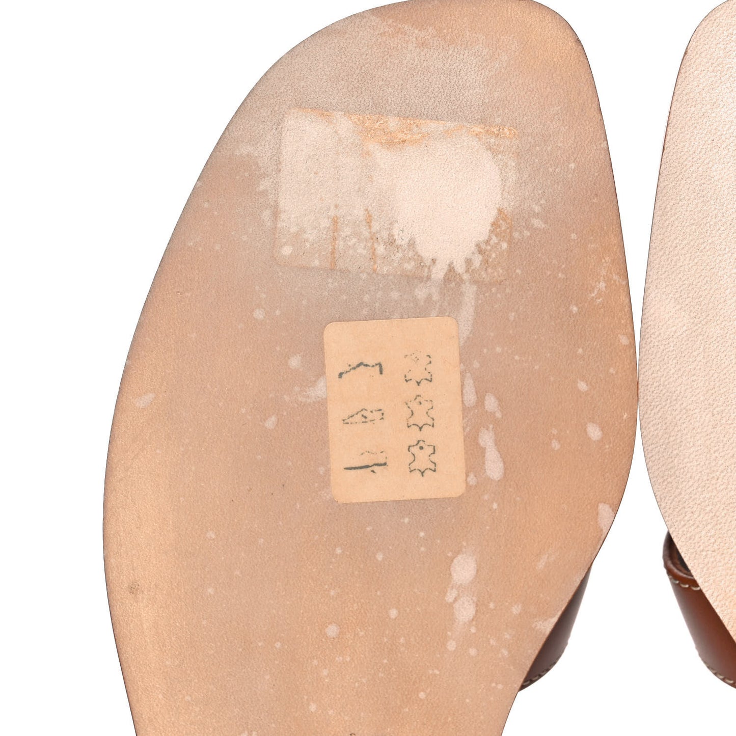 Box Calfskin Oran Sandals 36 Gold